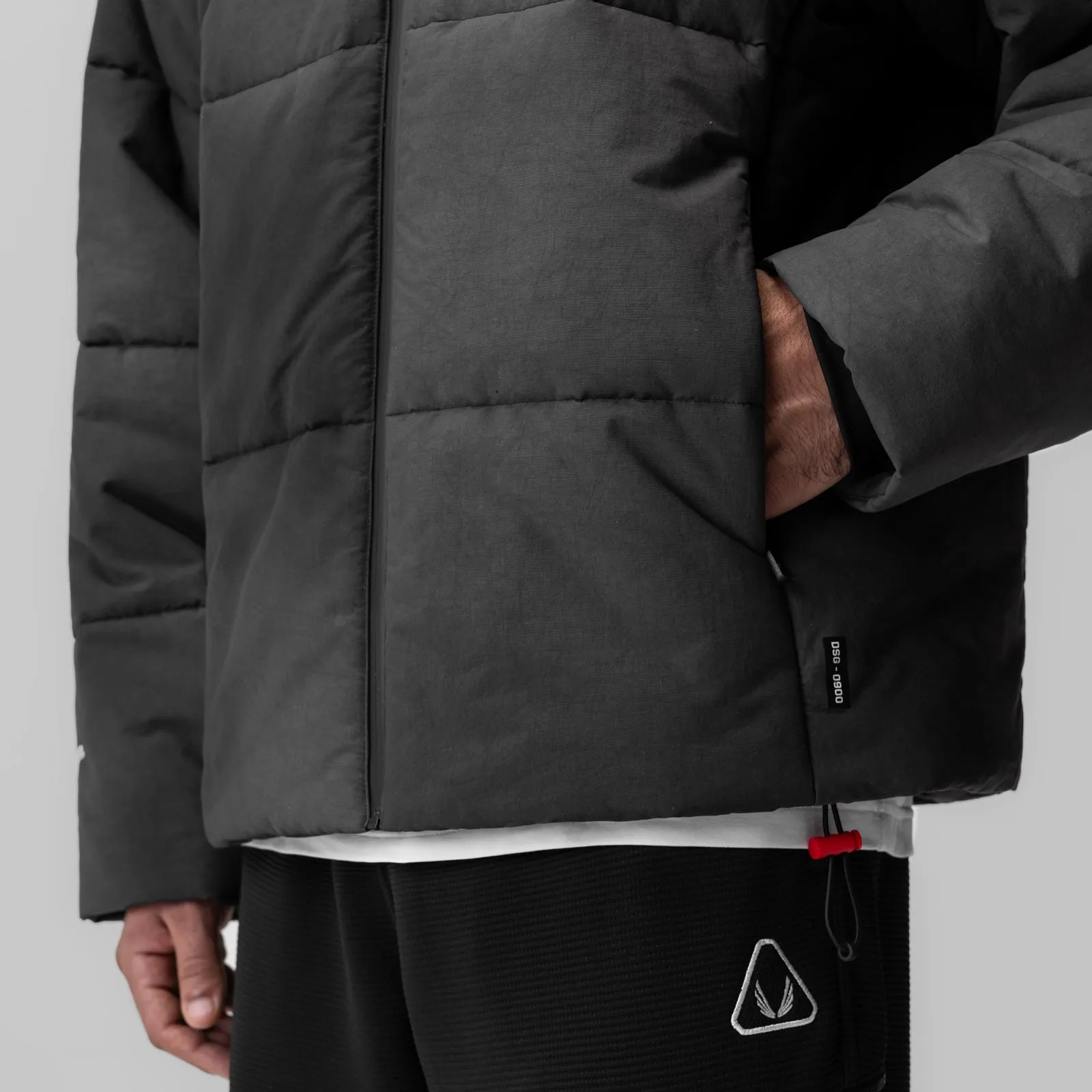 0900. PrimaLoft® Weather-Ready Puffer Jacket - Black "Wave Dye"