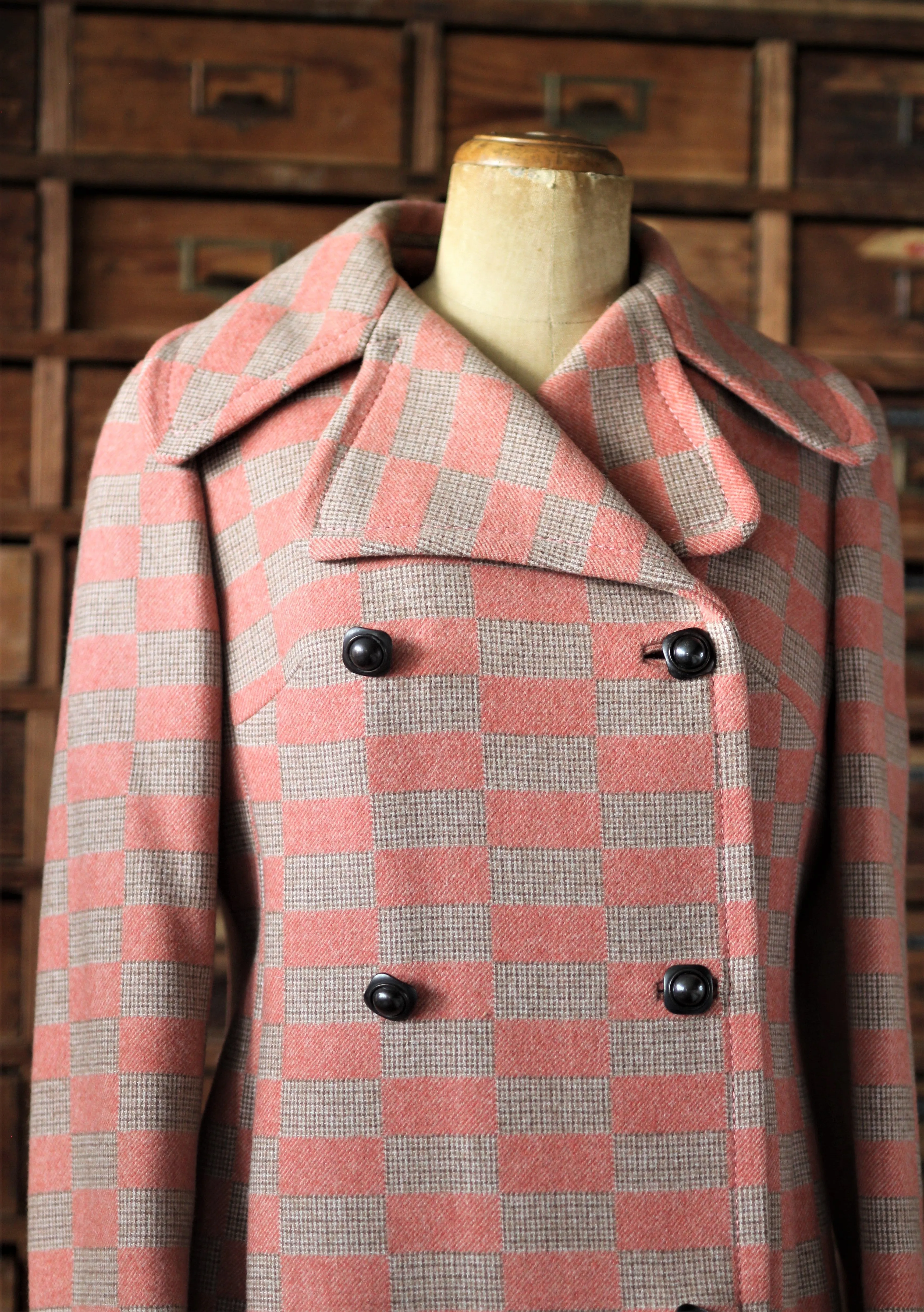 1970s Double Breasted Wool Coat, made in Italy//Size M