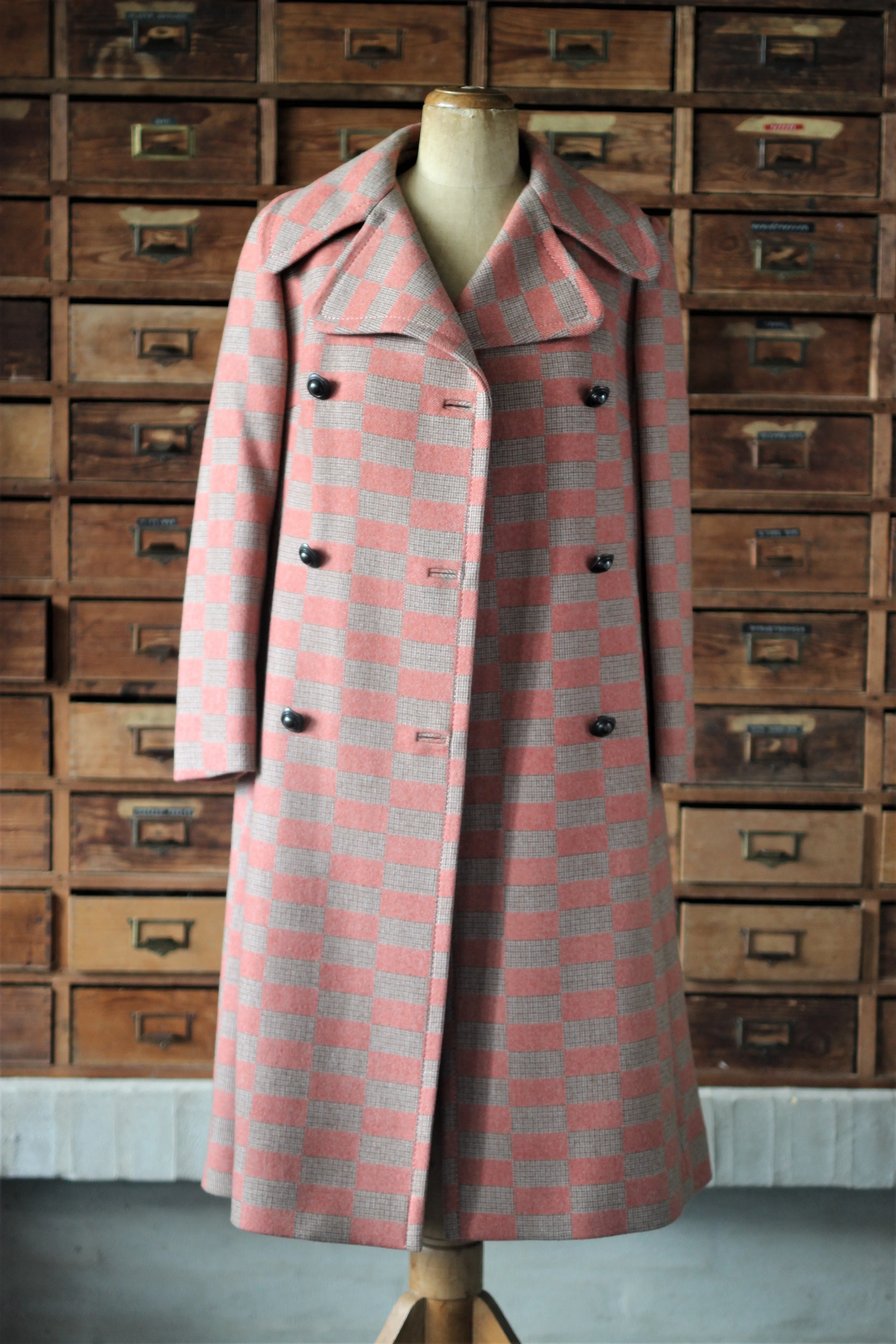 1970s Double Breasted Wool Coat, made in Italy//Size M