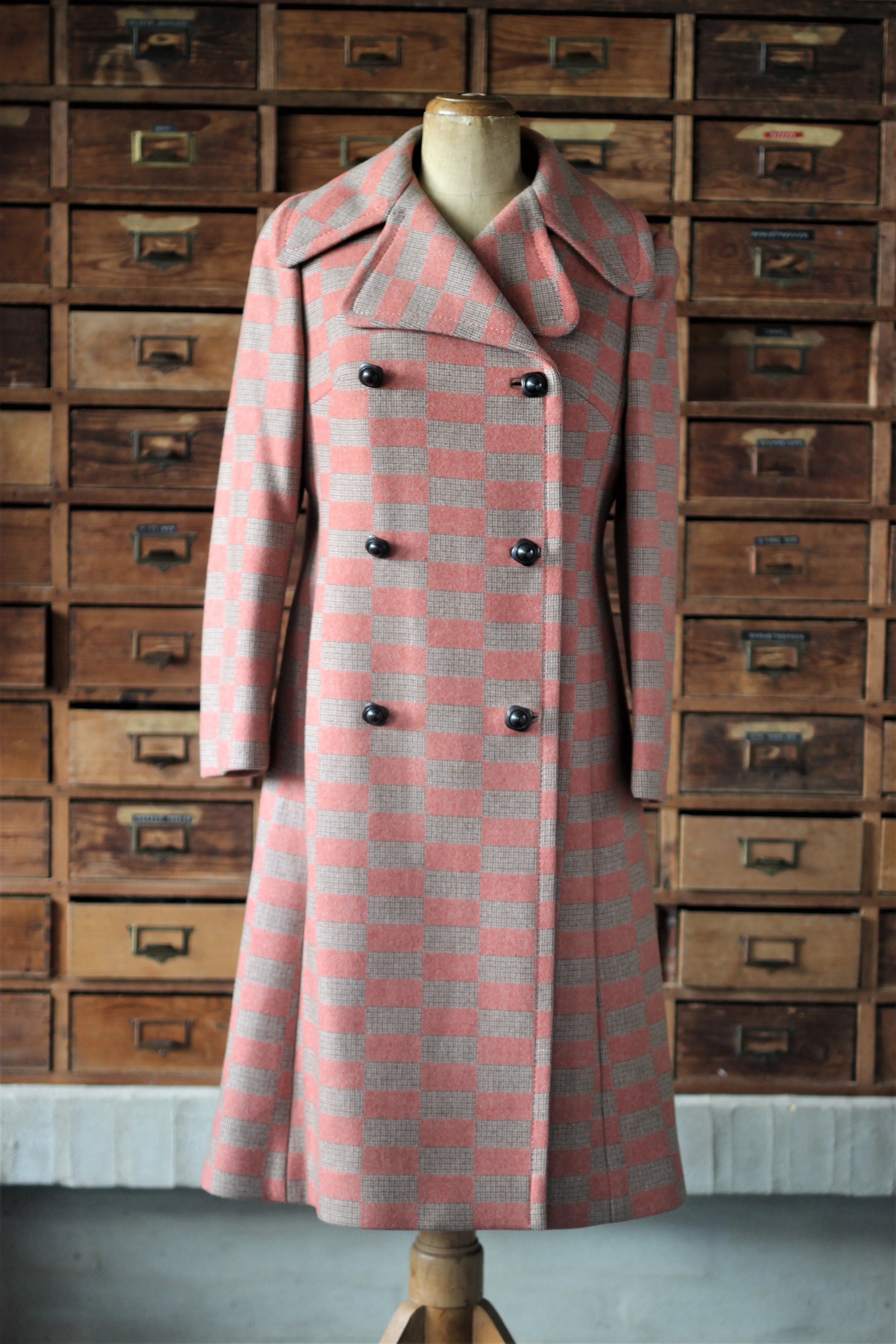 1970s Double Breasted Wool Coat, made in Italy//Size M