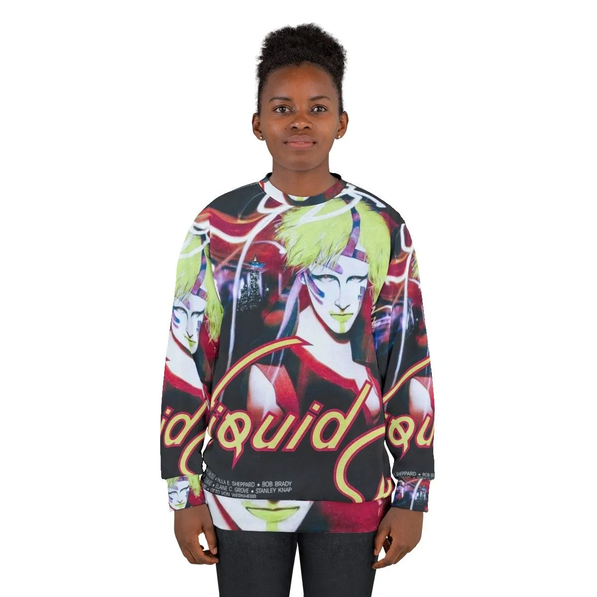 80s Cult Movie Liquid Sky Surreal Color Block Sweatshirt