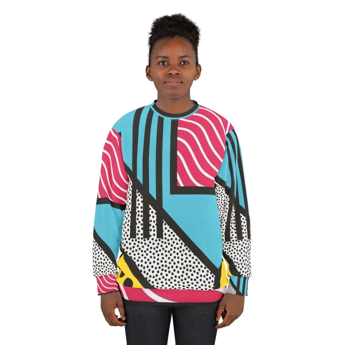 Abstract 80s Memphis Pop Art Graphics Sweatshirt