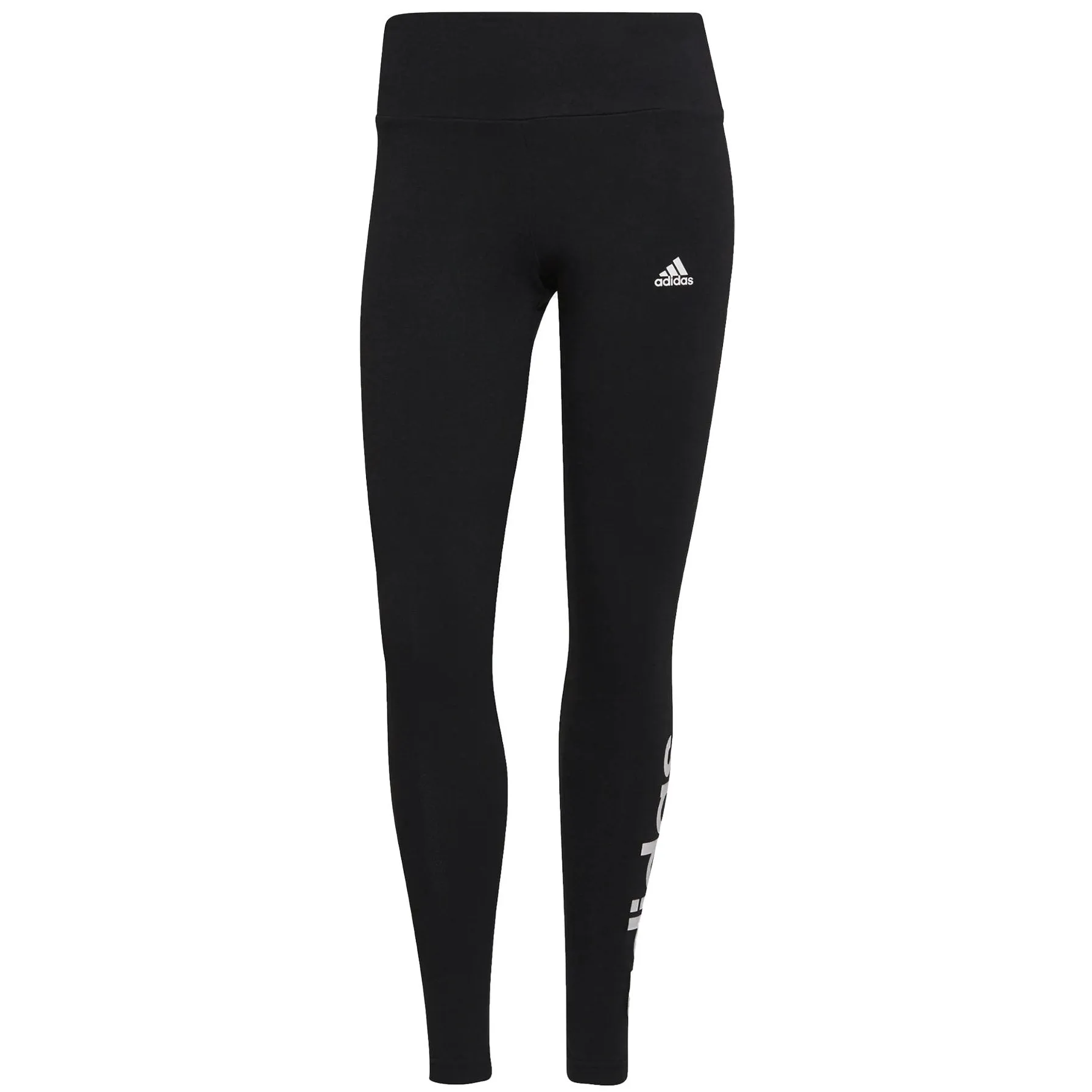 Adidas Womens Essentials High-Waisted Logo Leggings Black White