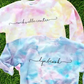 Adult Tie-Dye Crewneck Sweatshirt - LI Town