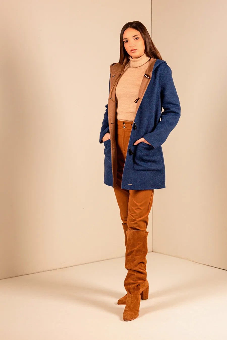 Anastasia Coat Baby Alpaca & Wool Color Astral & Camel