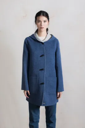 Anastasia Coat Baby Alpaca & Wool Color Storm & Luna