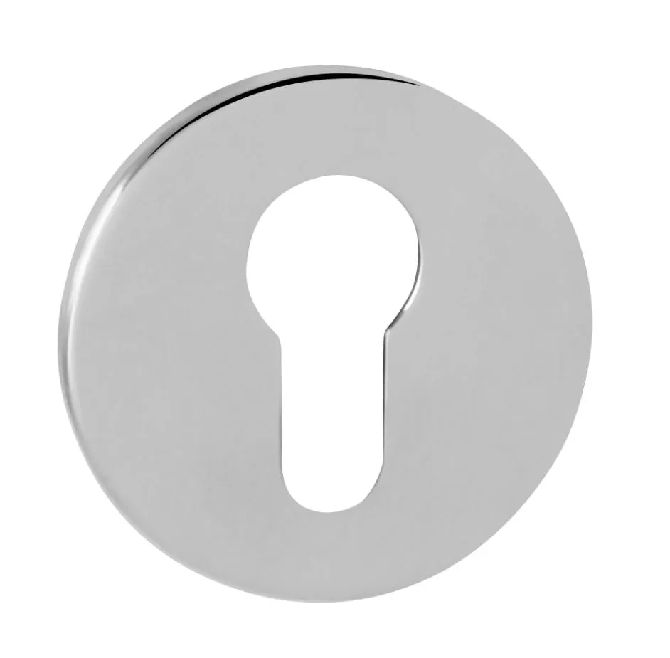 Atlantic Tupai Slim Round Euro Escutcheon (Polished Chrome)