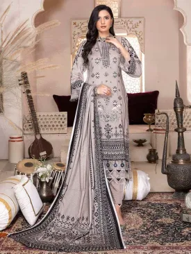 Blossom By Aalaya Unstitched Print and Embroidered Staple Winter Pakistani Suit