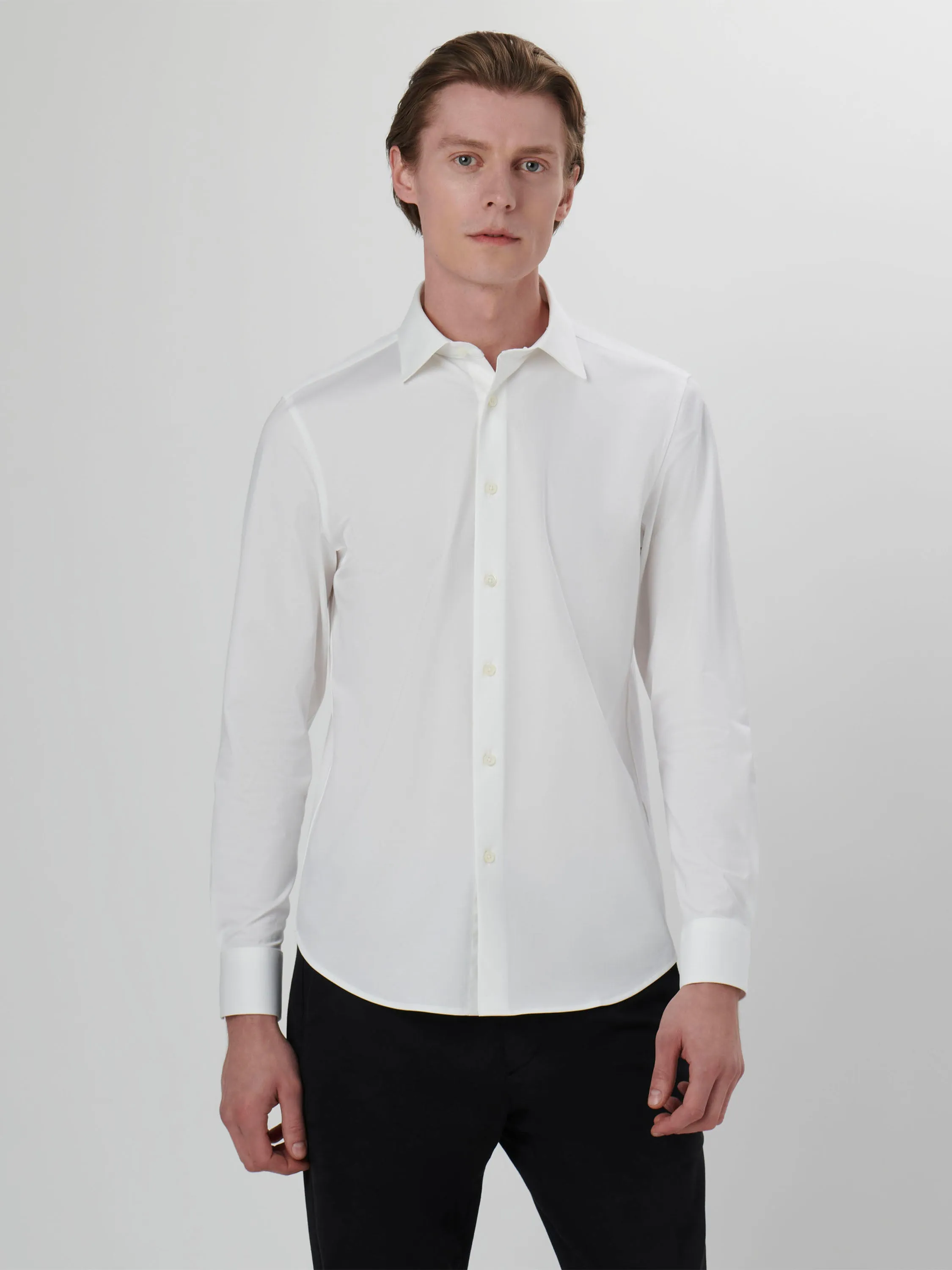 Bugatchi Ooohcotton Solid Sport Shirt - White