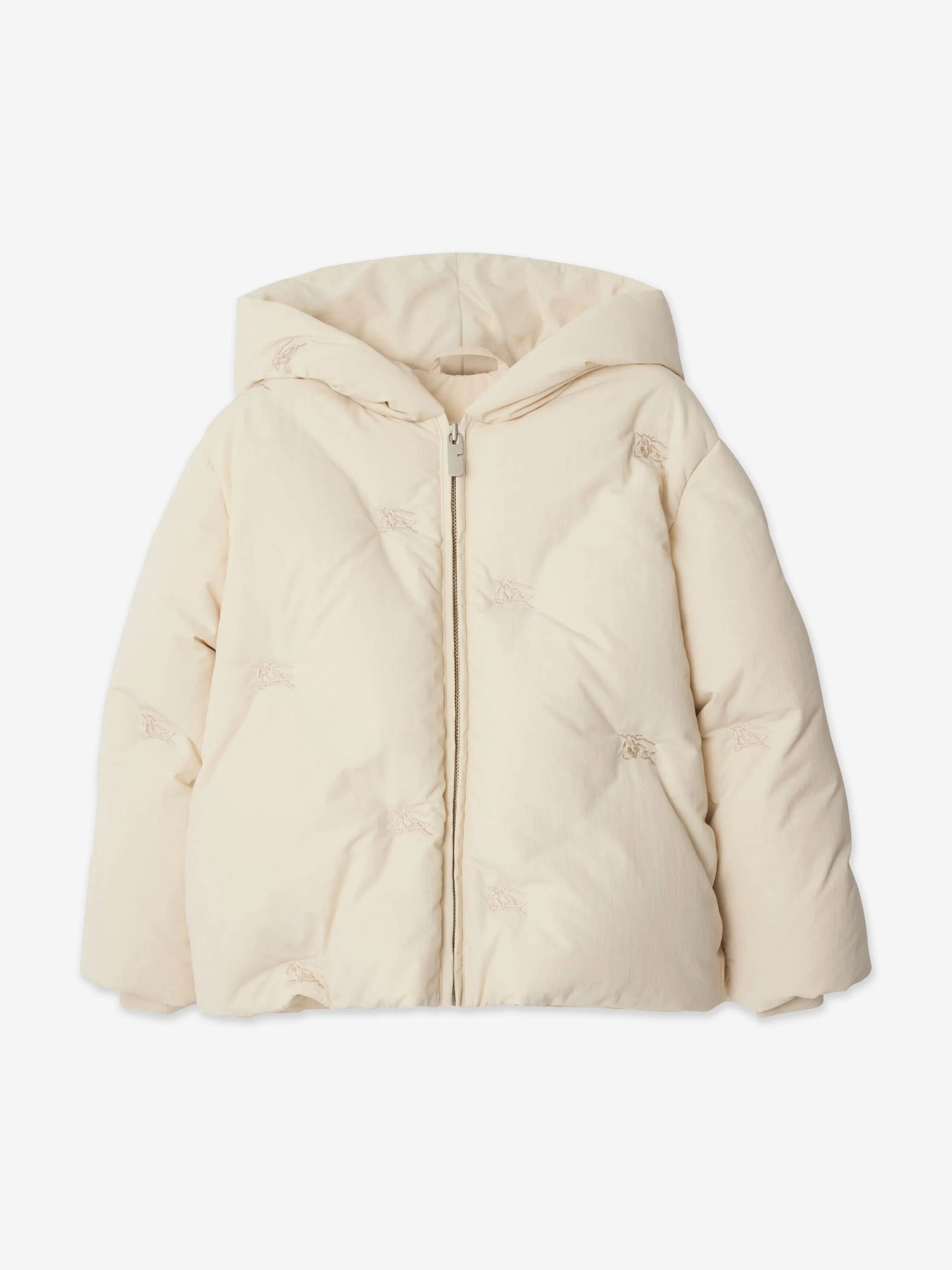 Burberry Girls Clara Puffer Jacket in Ivory