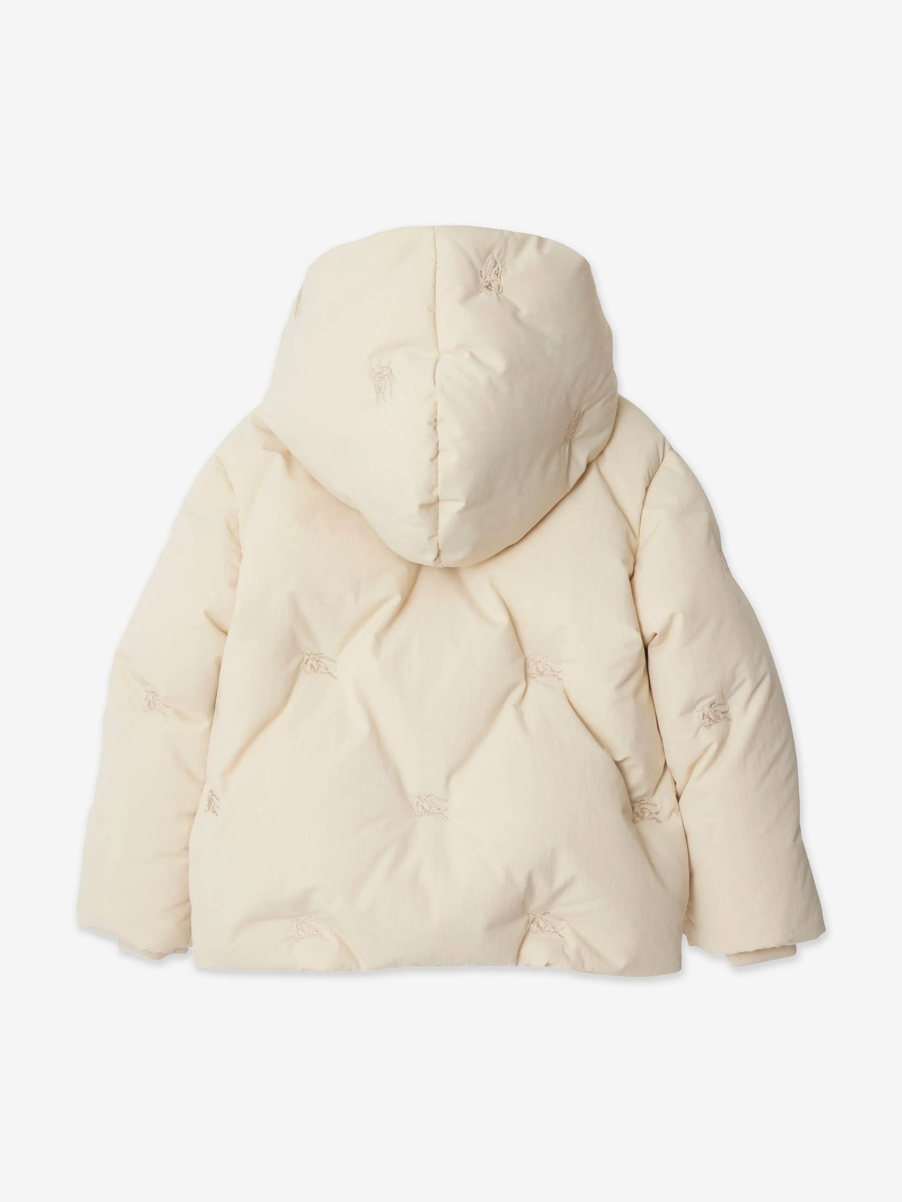 Burberry Girls Clara Puffer Jacket in Ivory