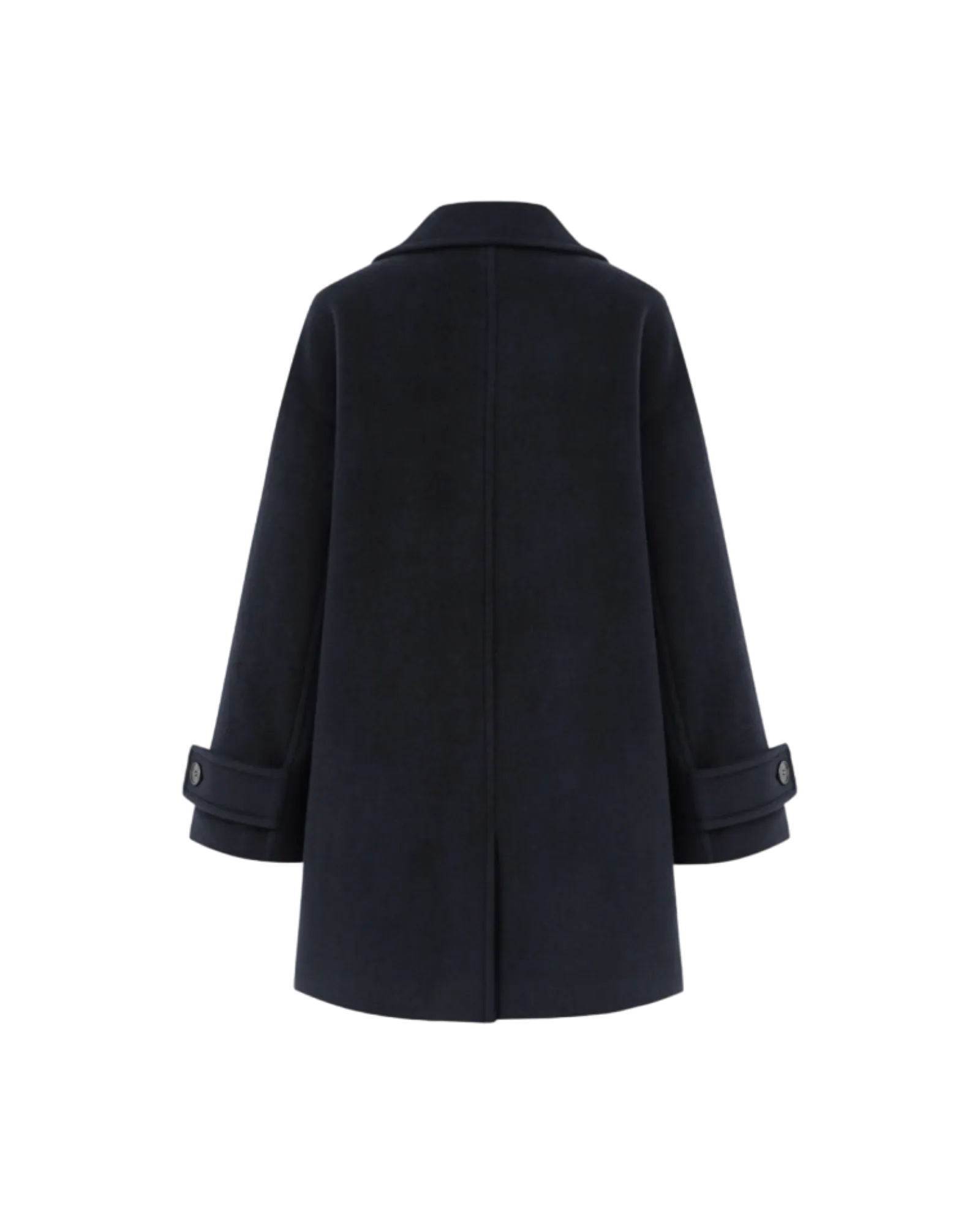 Cashmere Half Coat In Navy