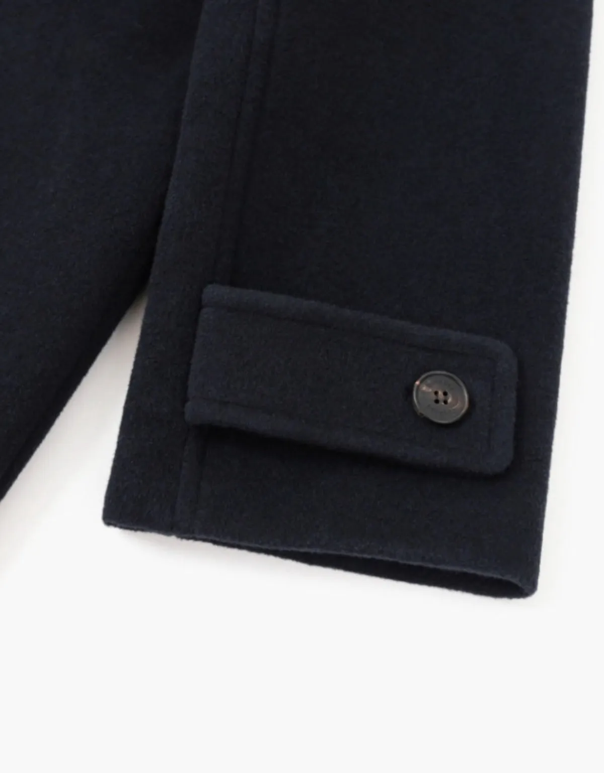 Cashmere Half Coat In Navy