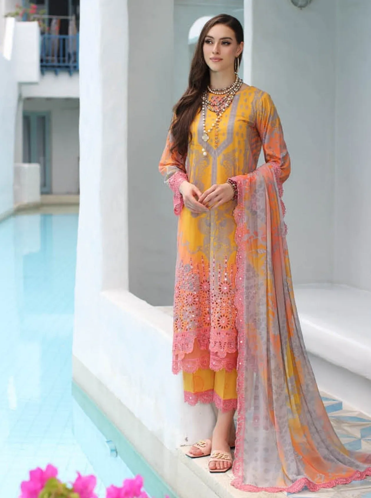 Charizma Reem Embroidered Luxury Lawn – CR4-04