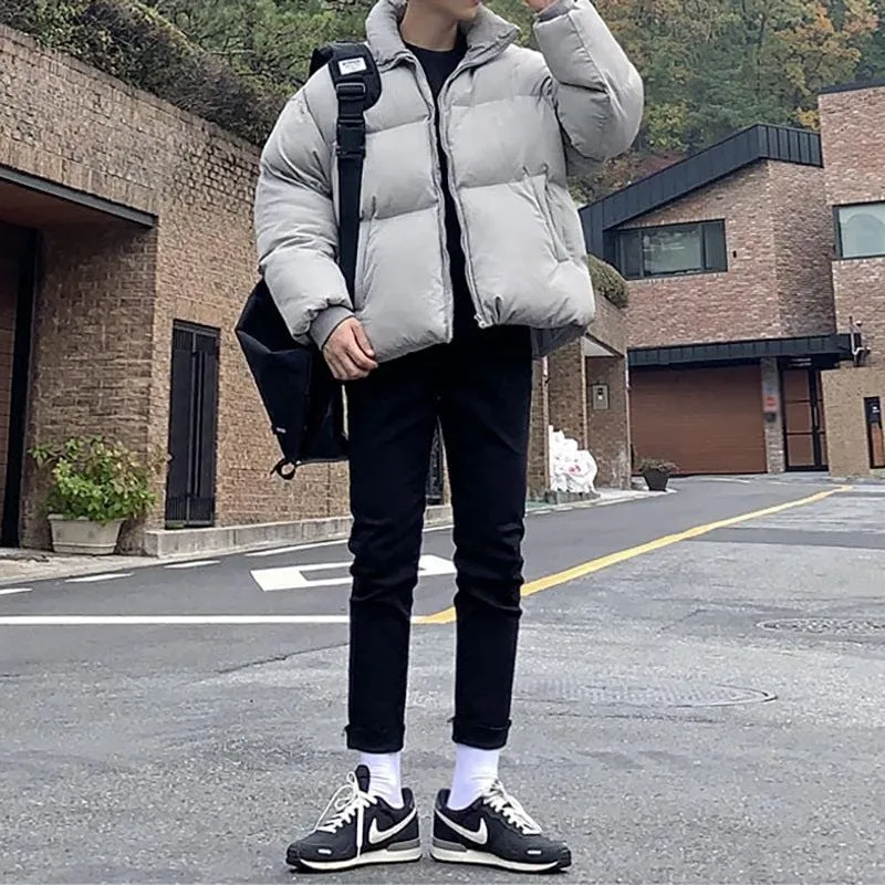 Chicmy-Korean style, Korean men's outfit, minimalist style, street fashion Winter Outfits PADDED PUFFER JACKET COAT