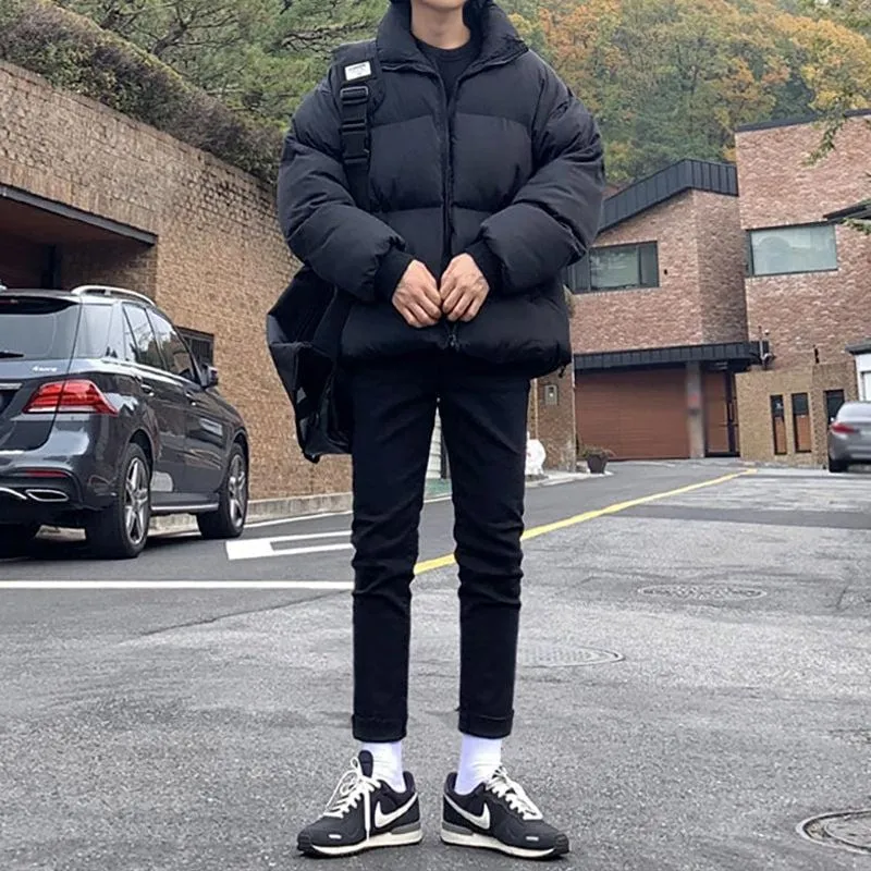 Chicmy-Korean style, Korean men's outfit, minimalist style, street fashion Winter Outfits PADDED PUFFER JACKET COAT