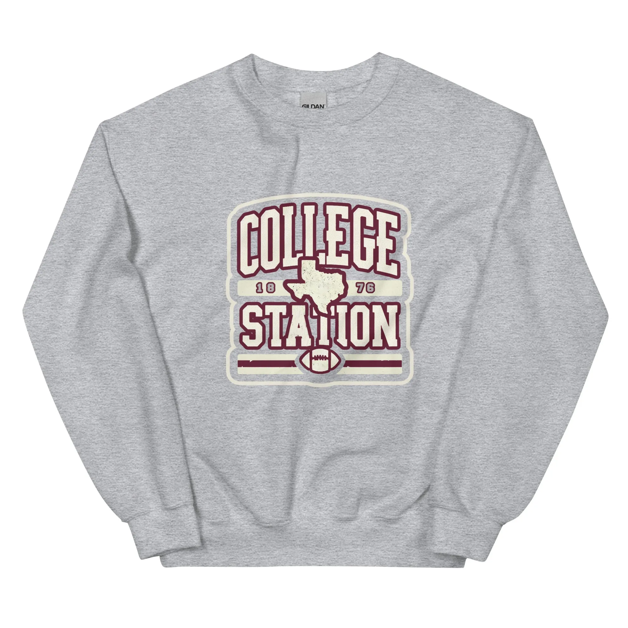 College Station 1876 Vintage Retro Sweatshirt