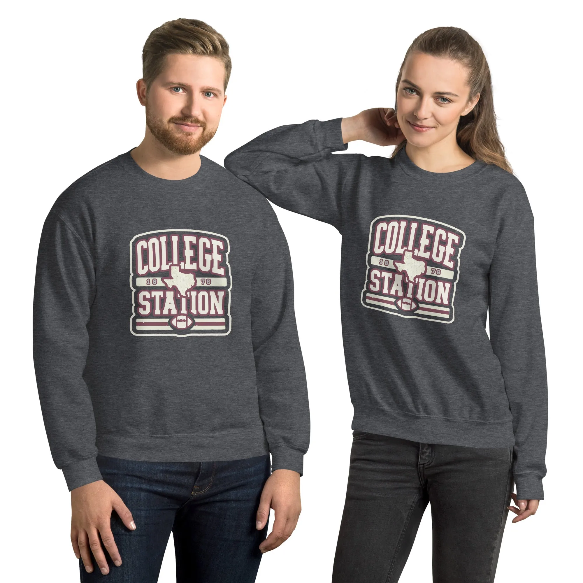 College Station 1876 Vintage Retro Sweatshirt