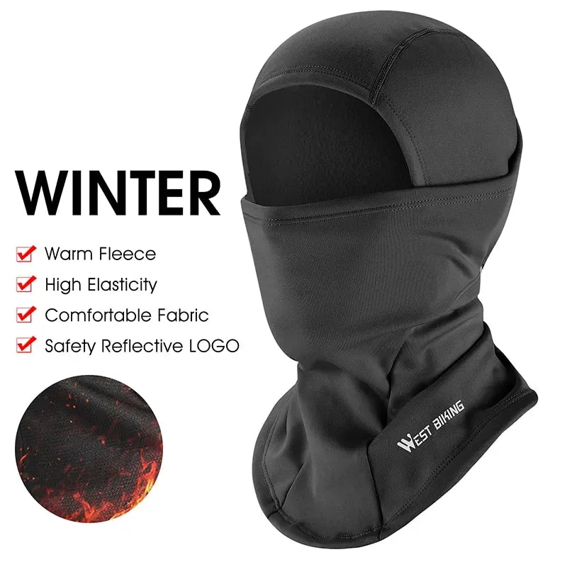 Cycling Cap Winter Warm Running Scarf Balaclava Velvet Bike Full Face Cover Headwear Climbing Fishing Skating Hat