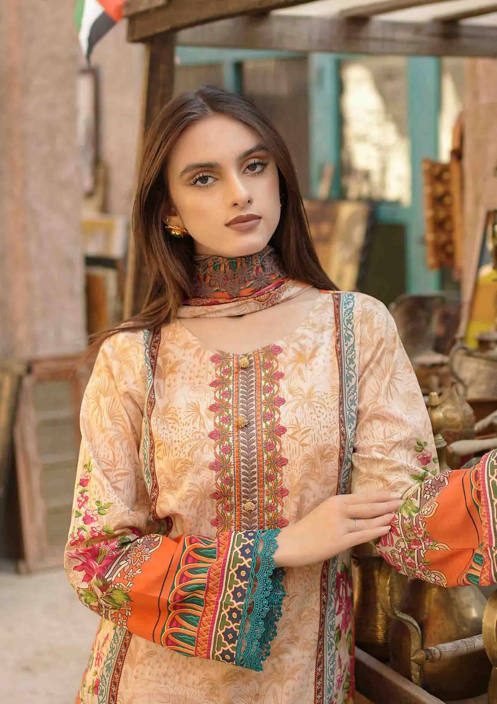 Dastaan By Dahiba Unstitched Lawn Original Pakistani Suit B06