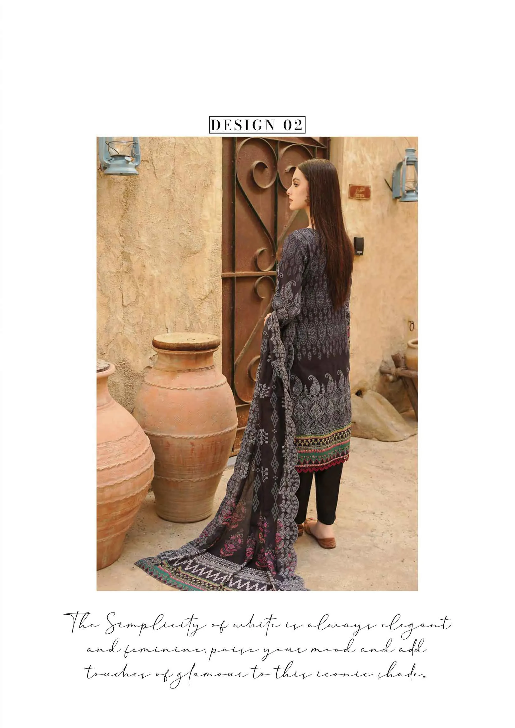 Dastaan By Dahiba Unstitched Lawn Original Pakistani Suit Black