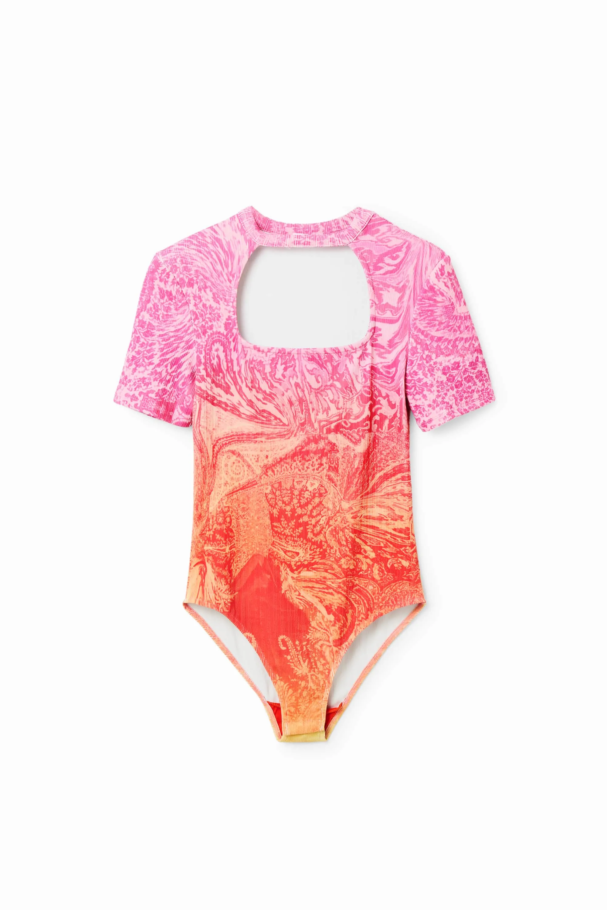 Desigual Pink Psychodelic Cala Lacroix Bodysuit by M. Christian Lacroix 23SWQK22