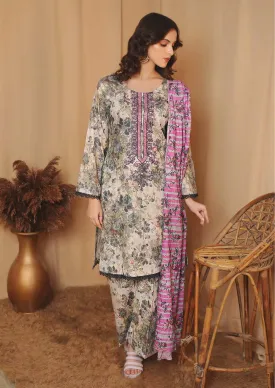 Embroidered Lawn Pakistani Suit by Zesh Textiles Unstitched S1