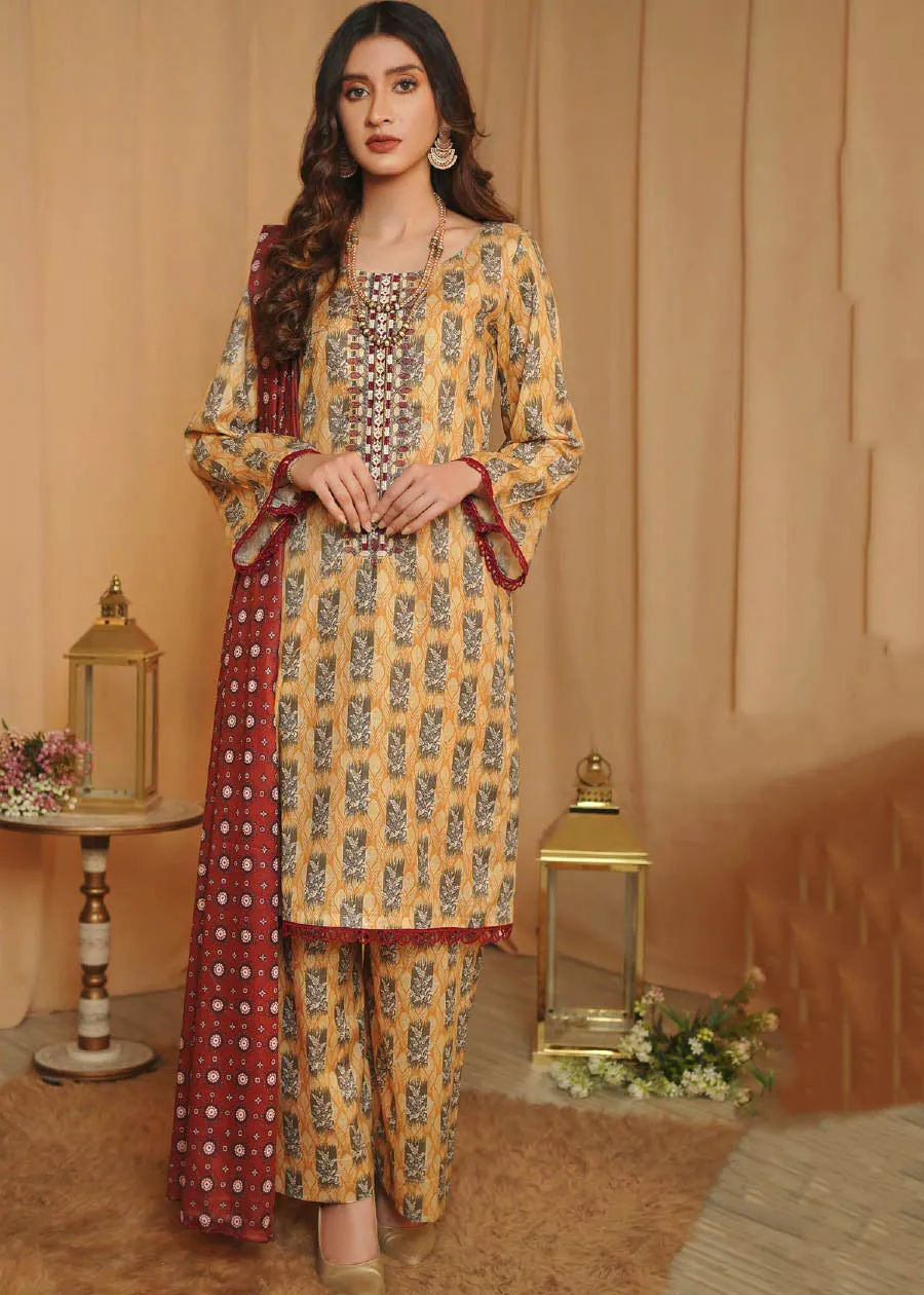 Embroidered Lawn Pakistani Suit by Zesh Textiles Unstitched S6