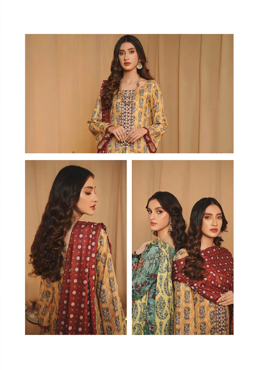 Embroidered Lawn Pakistani Suit by Zesh Textiles Unstitched S6