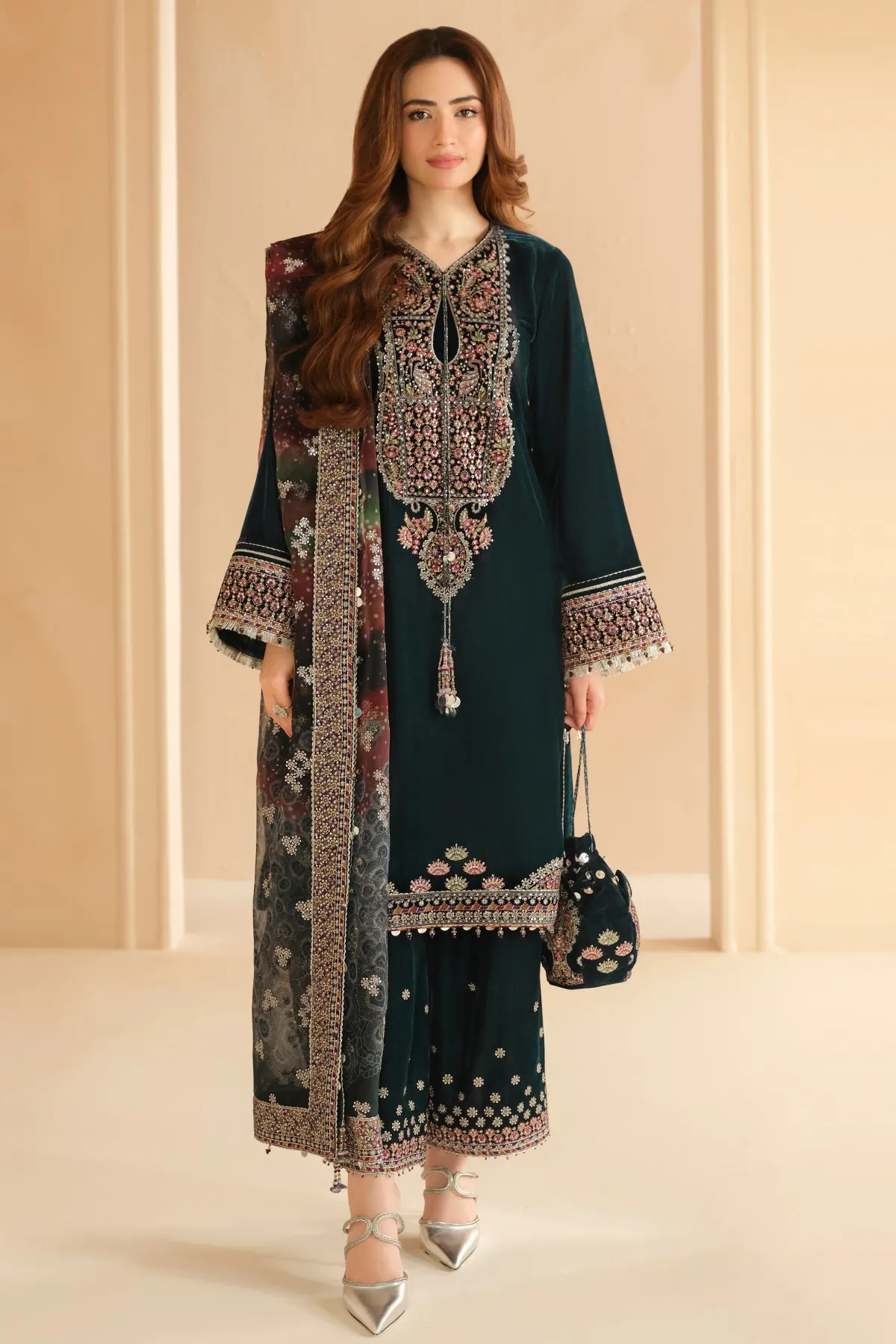 Embroidered Velvet Formal VF-2039