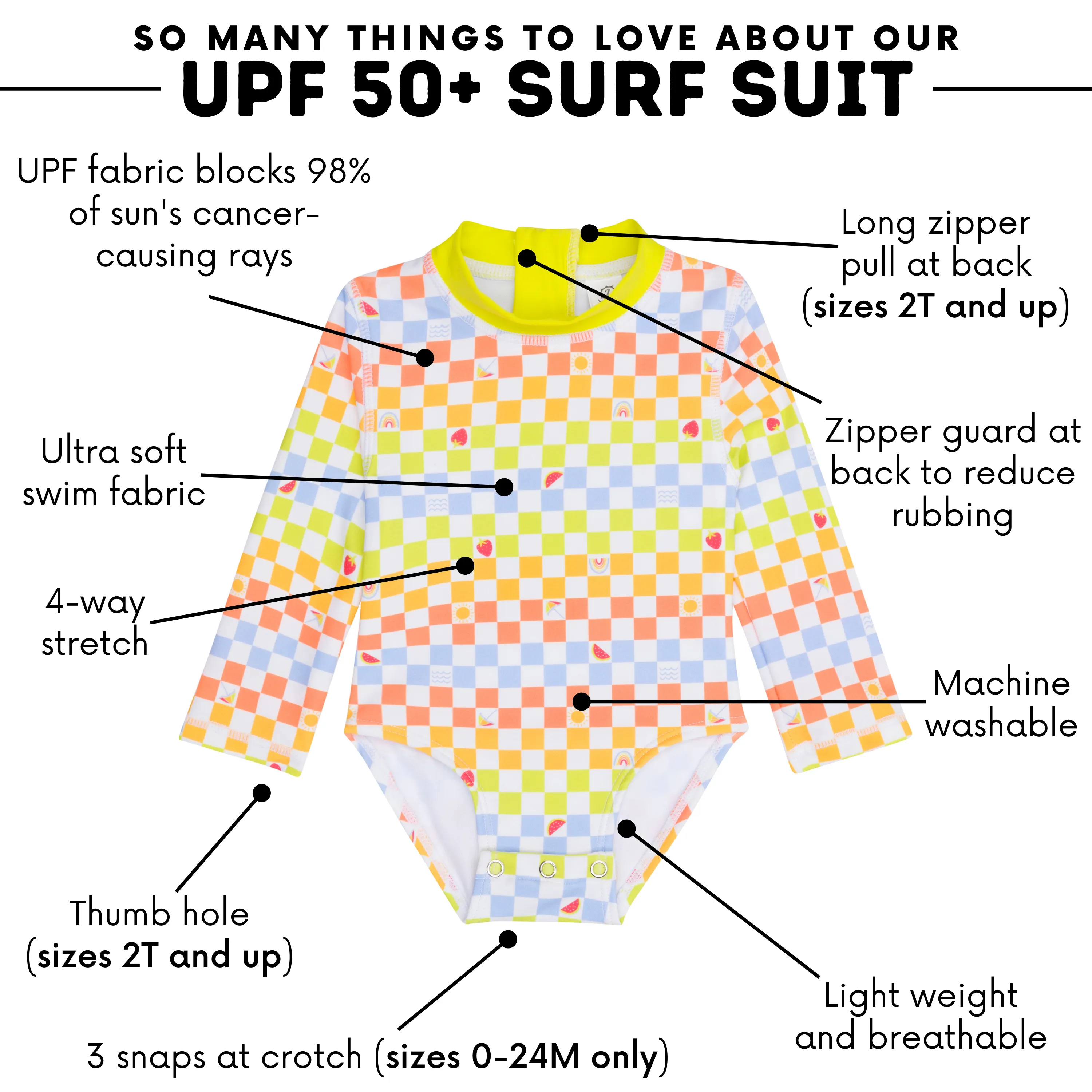 Girls Long Sleeve Surf Suit (One Piece Bodysuit) | "Gamified"