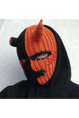 Halloween Asymmetric Devil Horn Balaclava