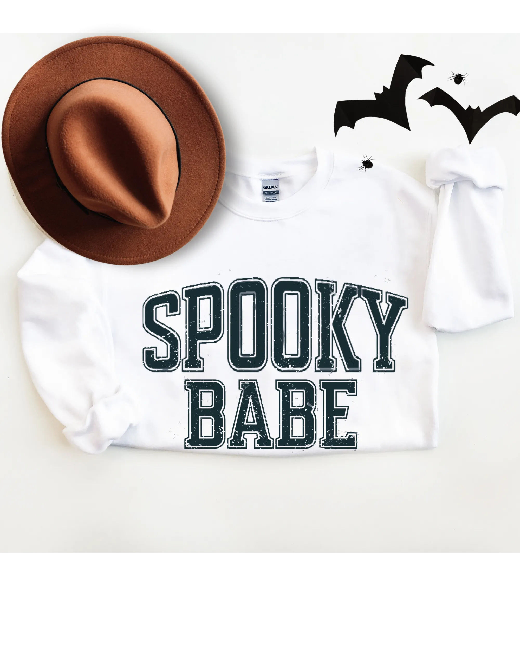 Halloween Spooky Babe Crewneck Sweatshirt, Women's Cozy Halloween or Fall Pullover