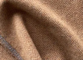 Heavier-Weight Butterscotch Herringbone Woolen (Made in Italy)