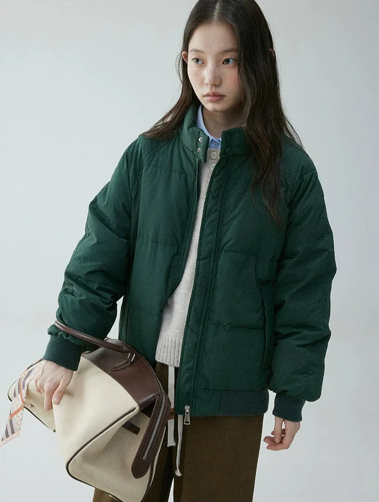 High Button-Collar Puffer Jacket