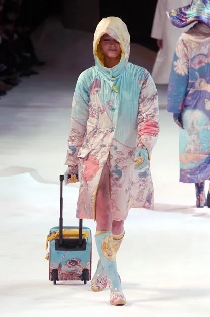 Issey Miyake x Aya Takano 2004 Runway Fantasy Print Puffer Coat