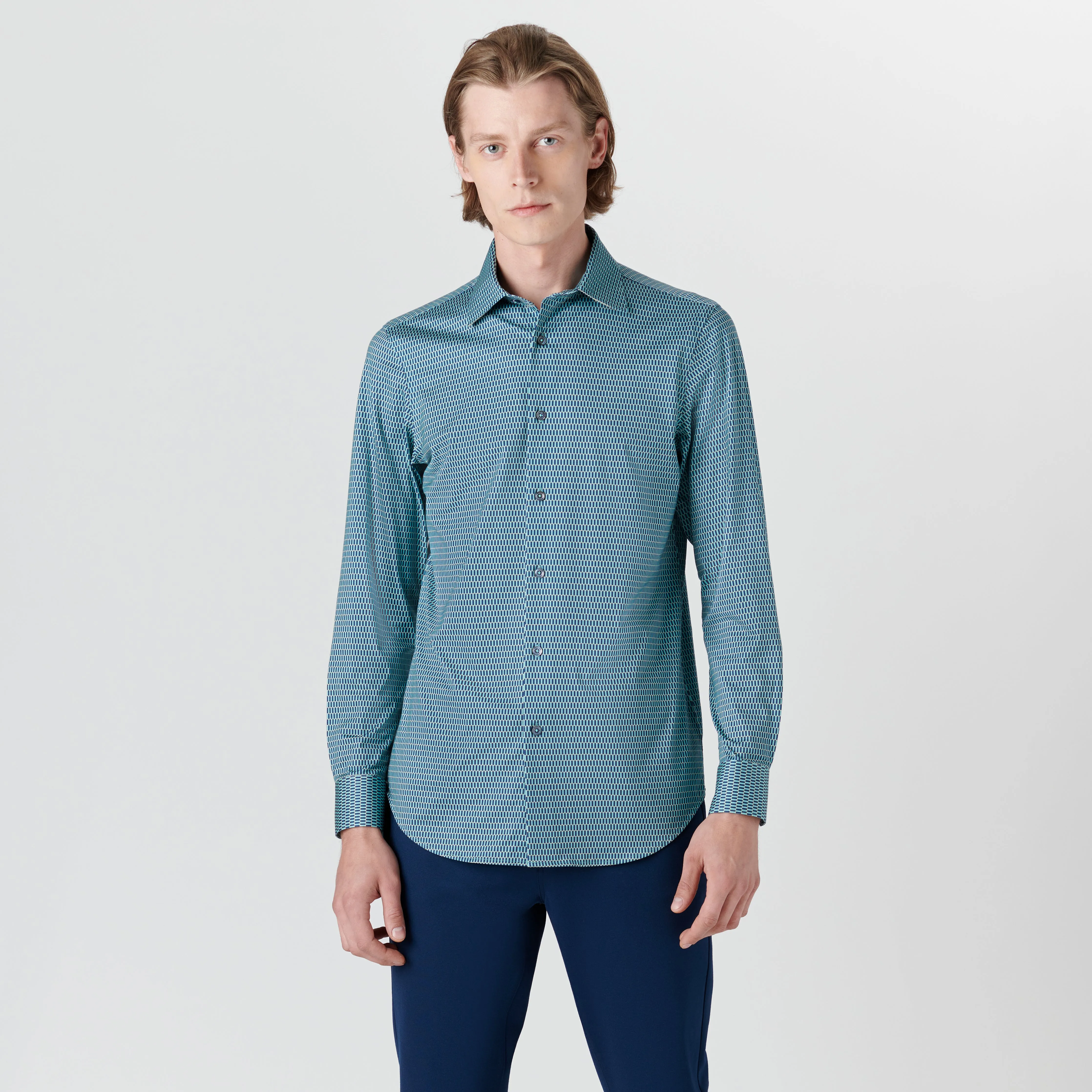 JAMES Half Drop Stripe OoohCotton Shirt