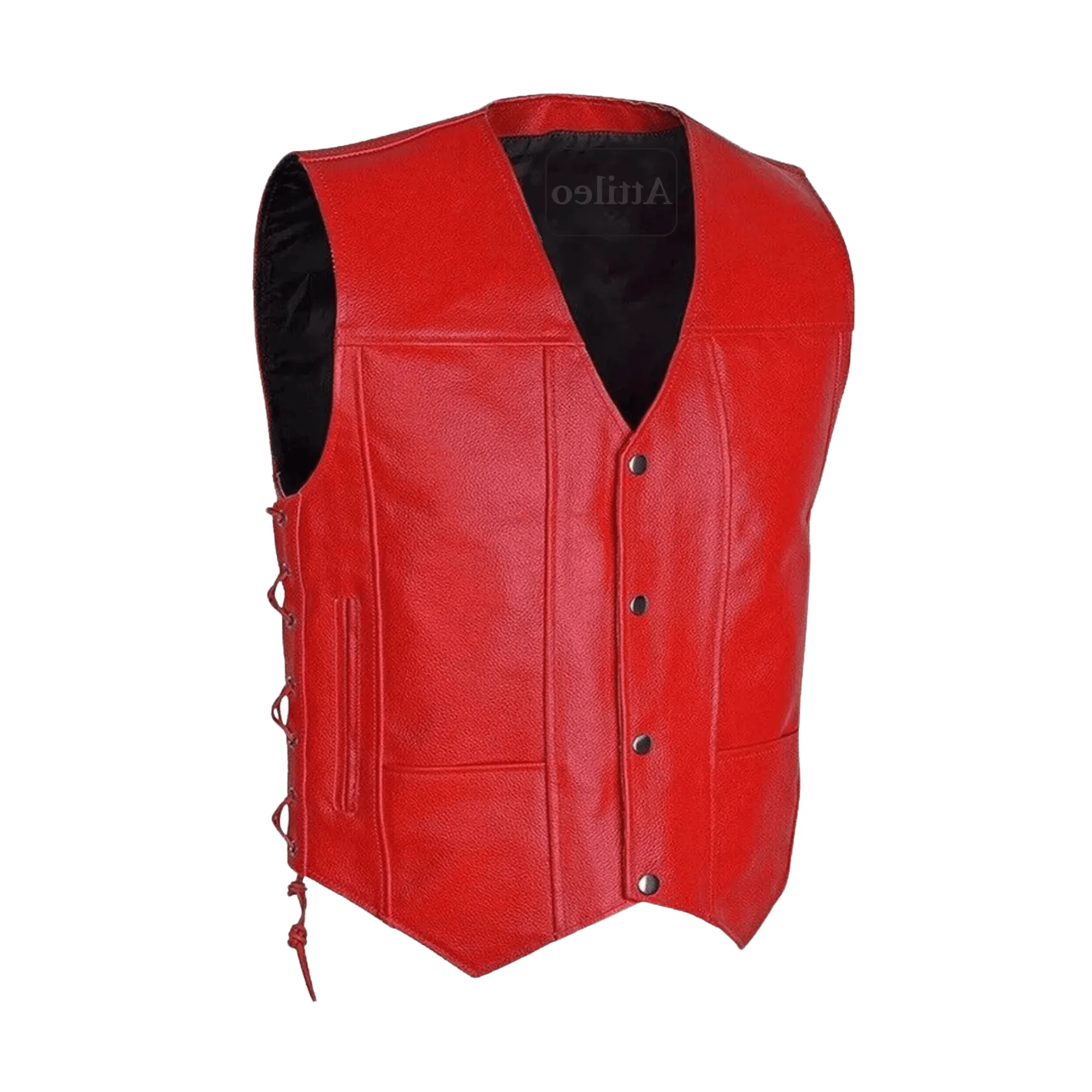 Ladies Red Leather Vest