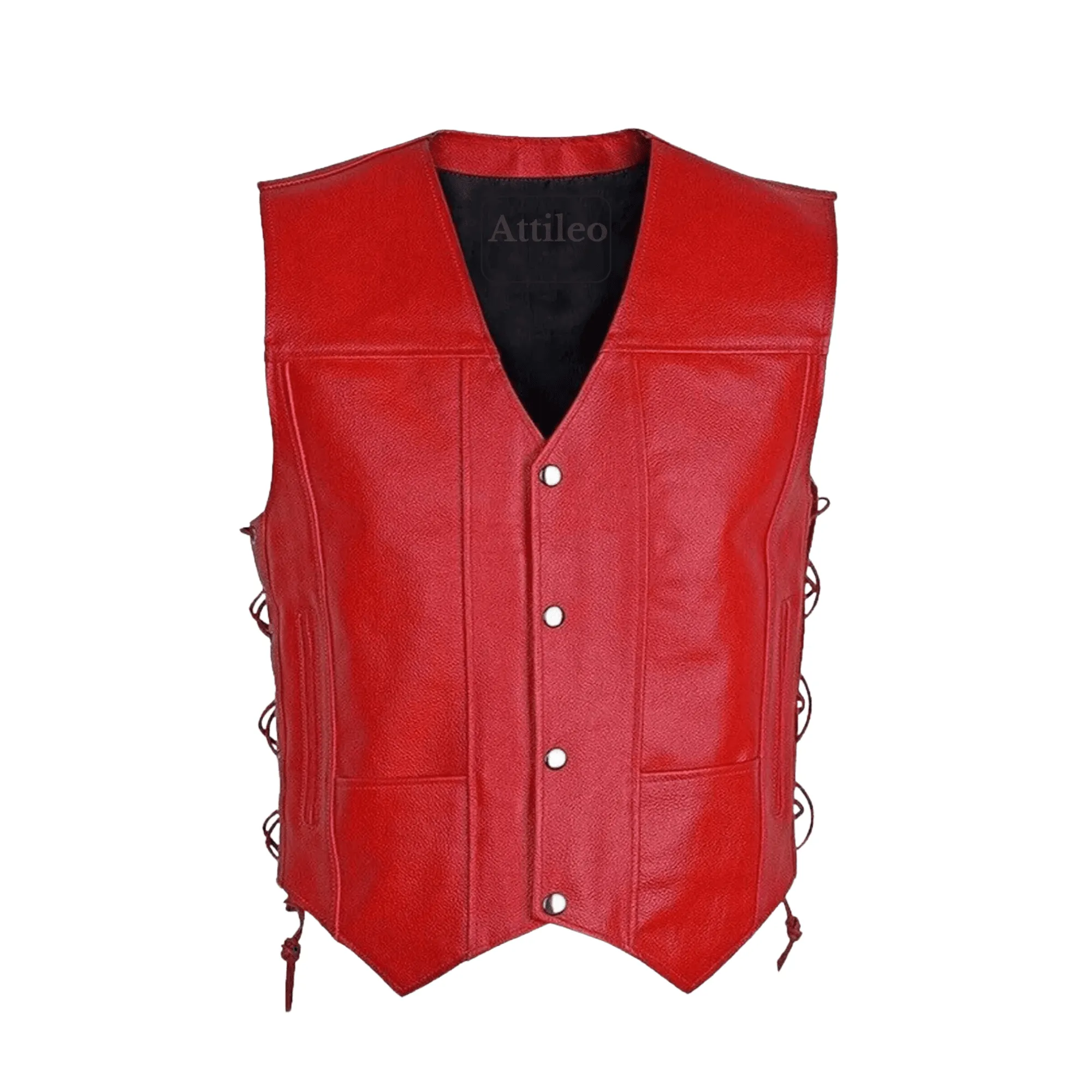 Ladies Red Leather Vest