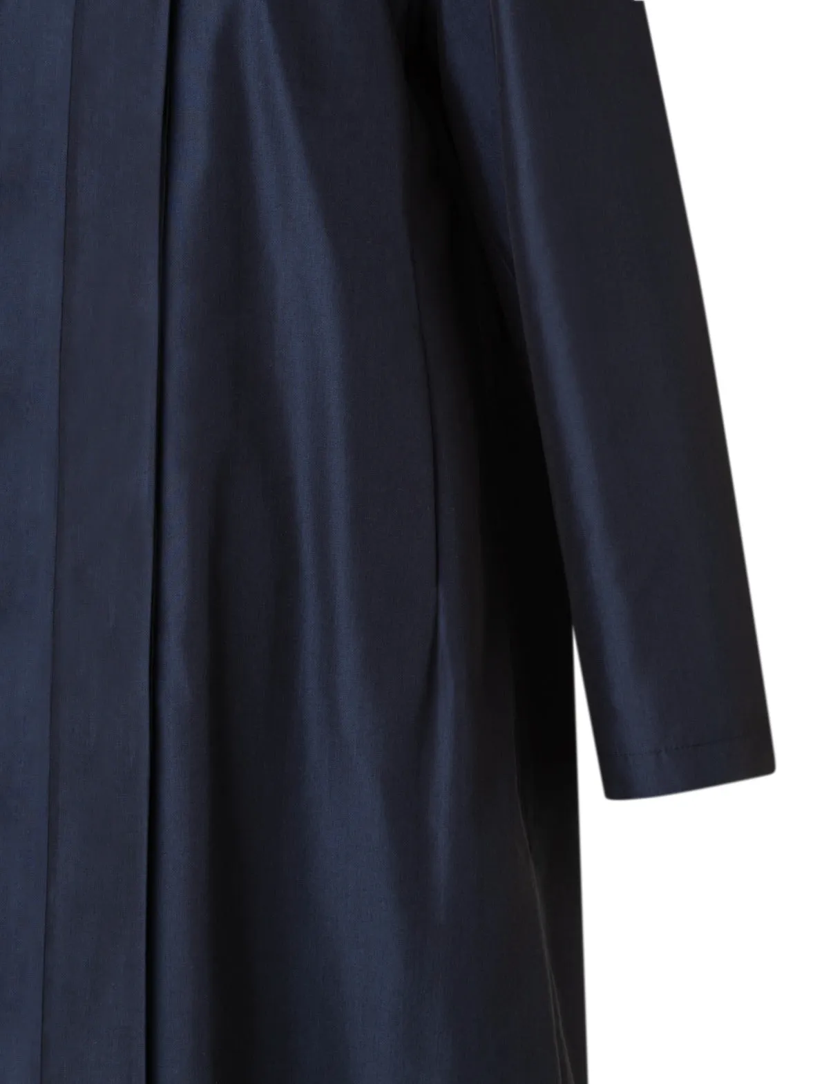 Layered Wool Coat with Removable Silk Layer