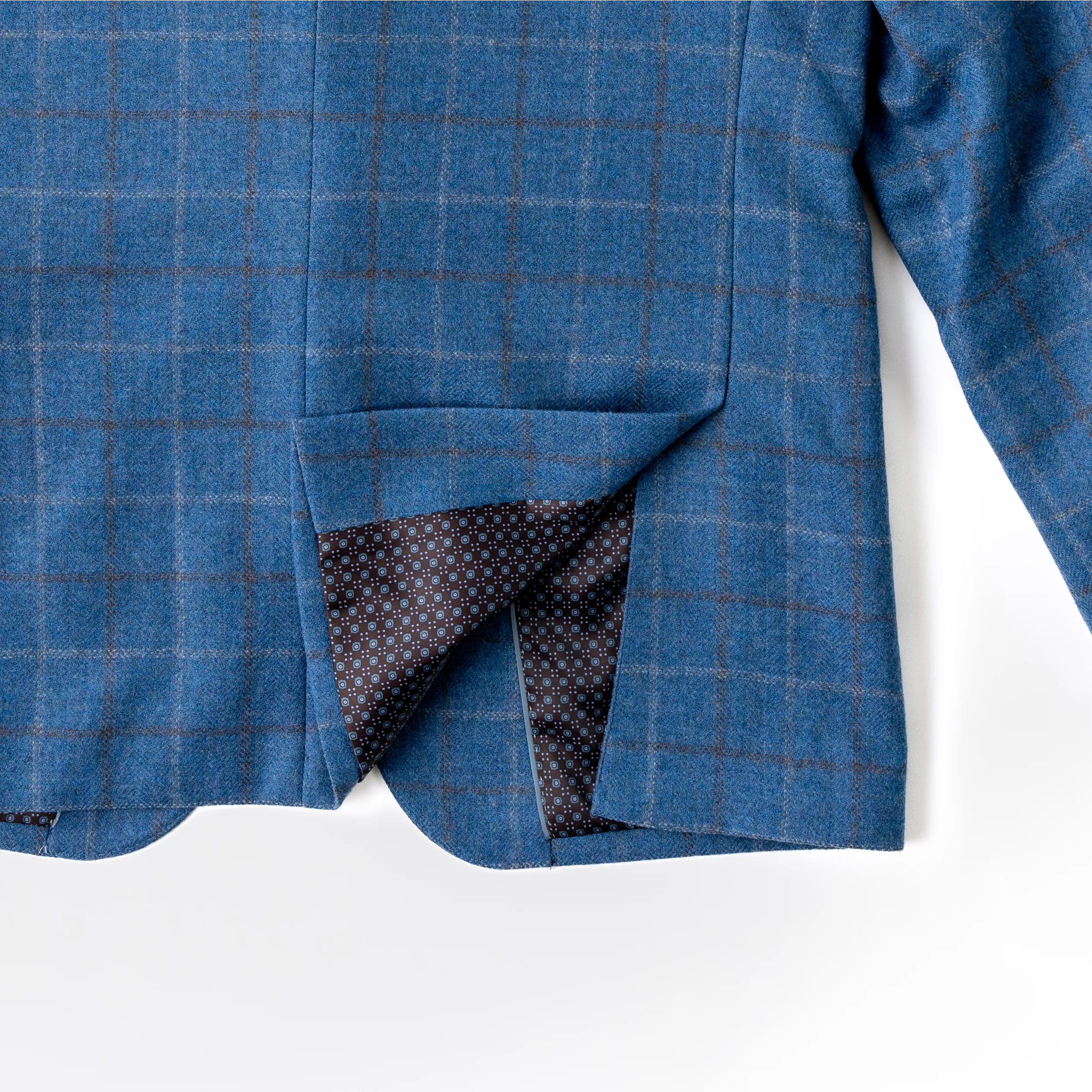 Light Blue Windowpane Wool Sport Coat