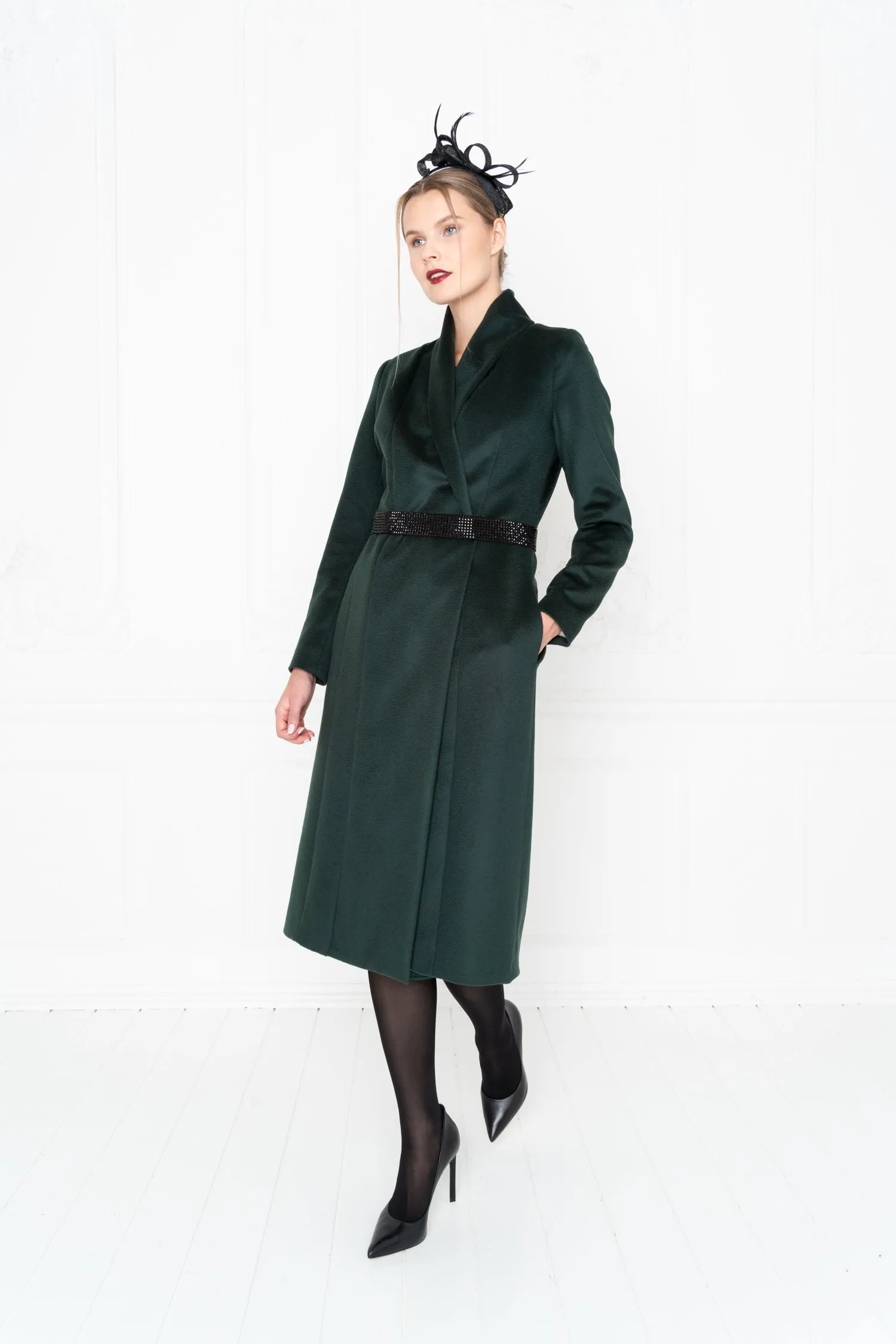 LIMONIUM GREEN WOOL LIGHTWEIGHT COAT