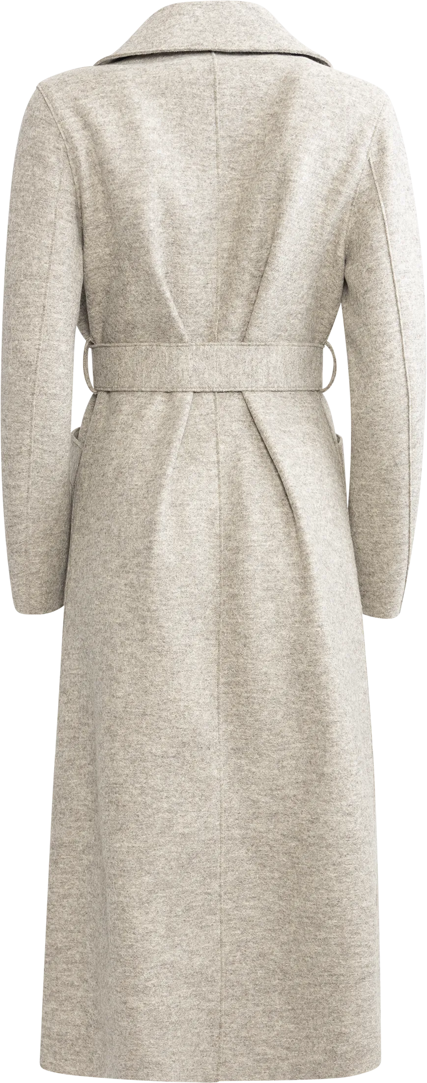 Long Maxi Coat Pressed Wool - Natural Casha