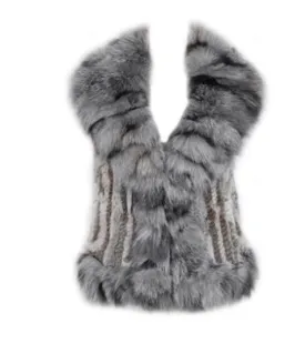 Luxury Furry Gilet in Grey