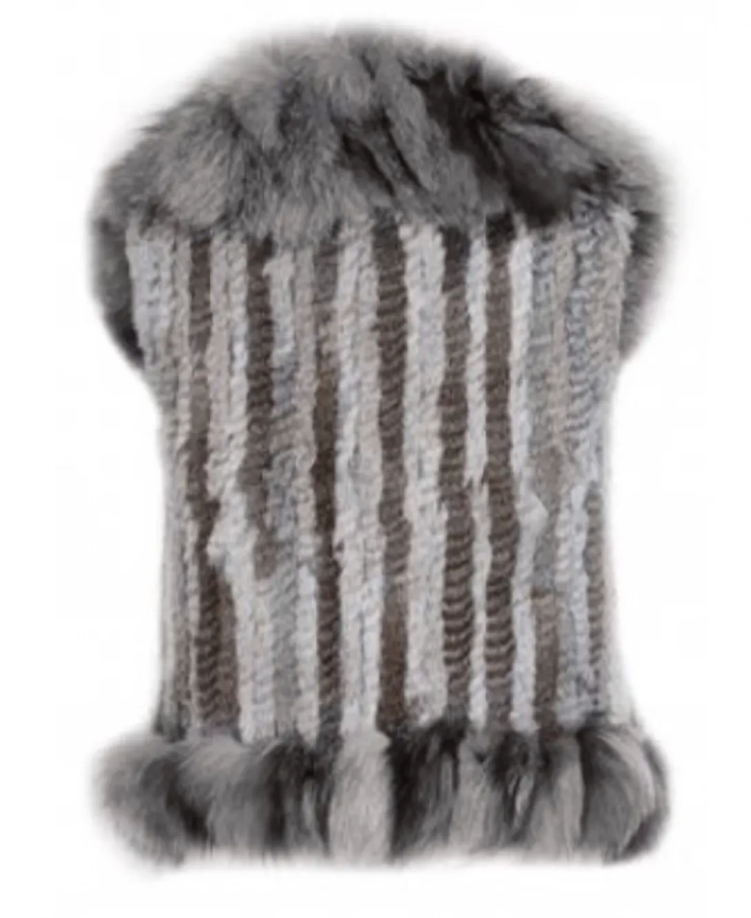 Luxury Furry Gilet in Grey