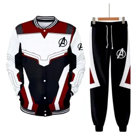 Men Tracksuit 2 Pieces Set Avengers Endgame 3D Hoodies and Pant Sporting Suit Two Pieces Set Mens Sweat Suit Cosplay Costumes