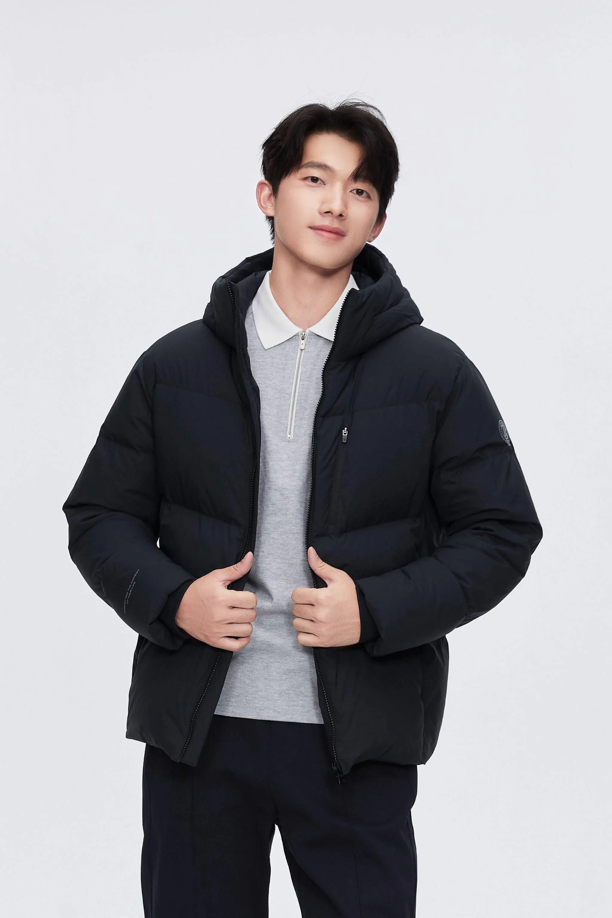 Men’s down coat with hood 5303