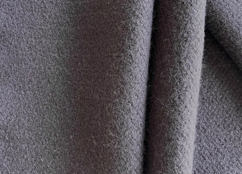 Mid-Weight Mottled Shark Gray Wool Melton Coating (Made in Italy)