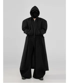 Minimalist Silhouette Long Wool Coat