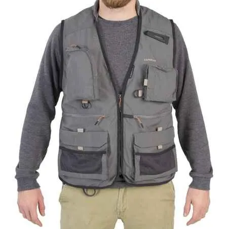 Multi pocket outdoor gilet 500 grey